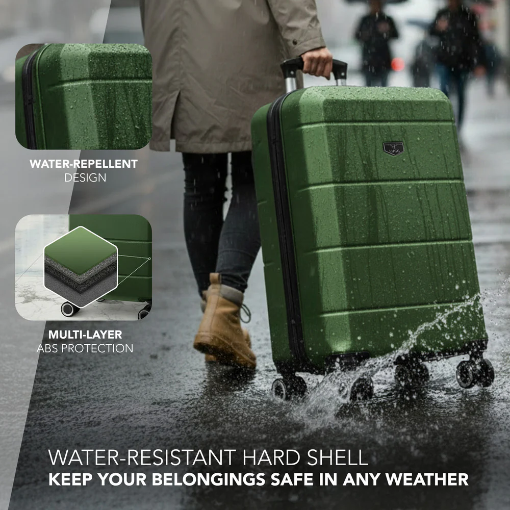 Jetset 20" Cabin Suitcase - 55 x 35 x 23cm in Army Green - Image 4