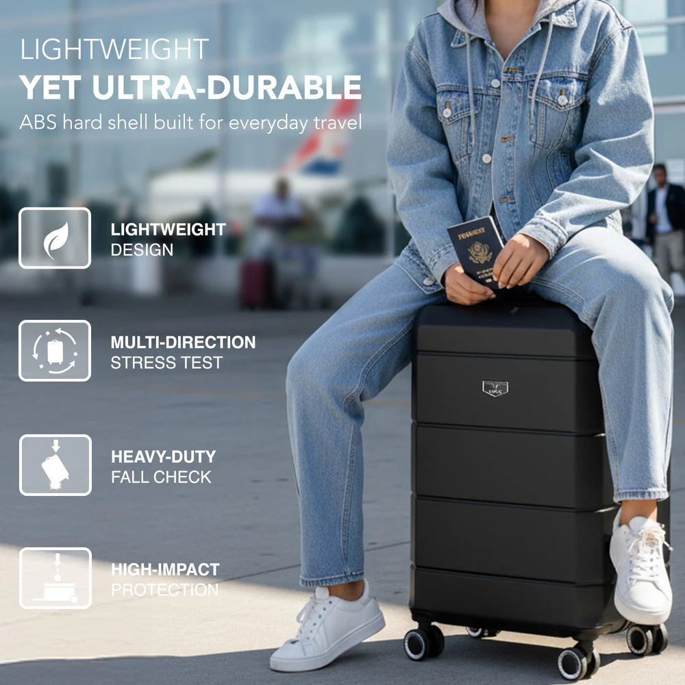 Jetset 20" Cabin Suitcase - 55 x 35 x 23cm in Black - Image 3