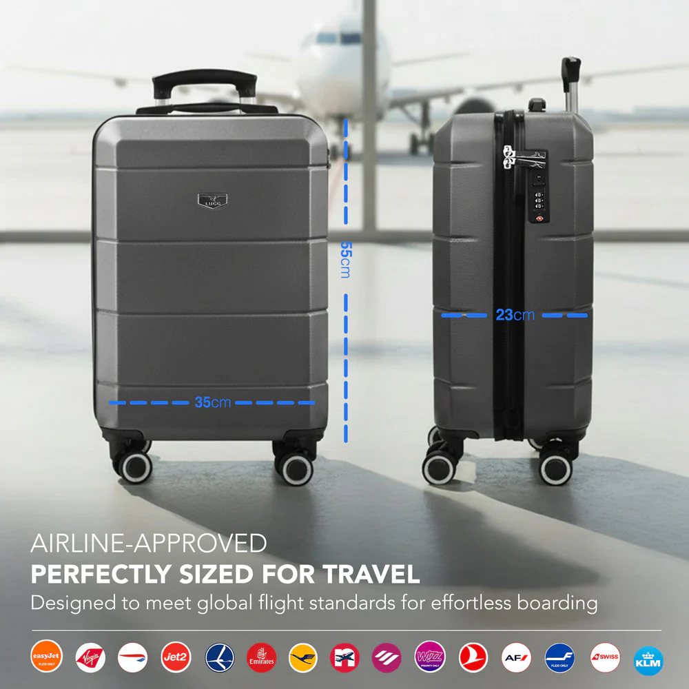 Jetset 20" Cabin Suitcase - 55 x 35 x 23cm in Gunmetal Grey - Image 2