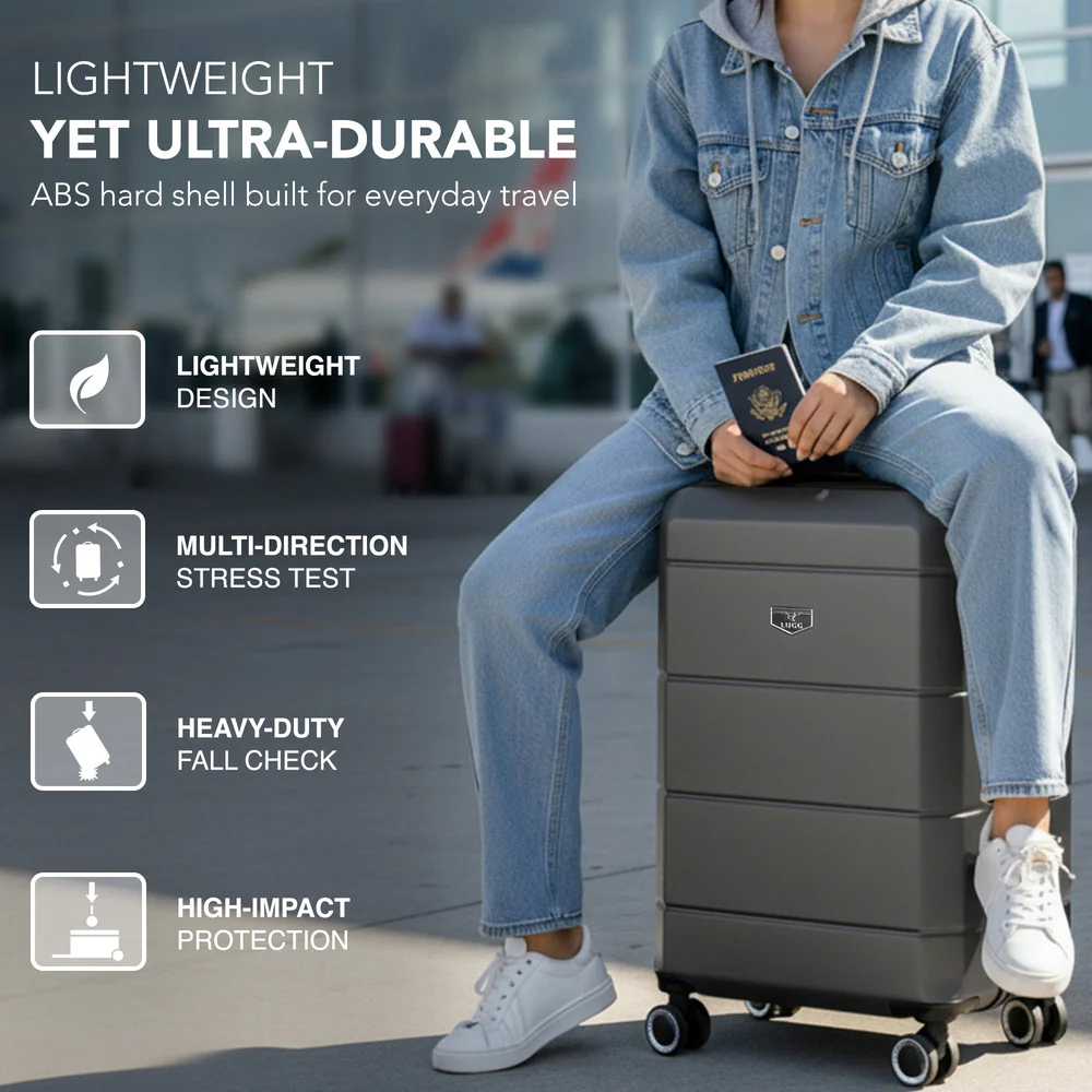 Jetset 20" Cabin Suitcase - 55 x 35 x 23cm in Gunmetal Grey - Image 3