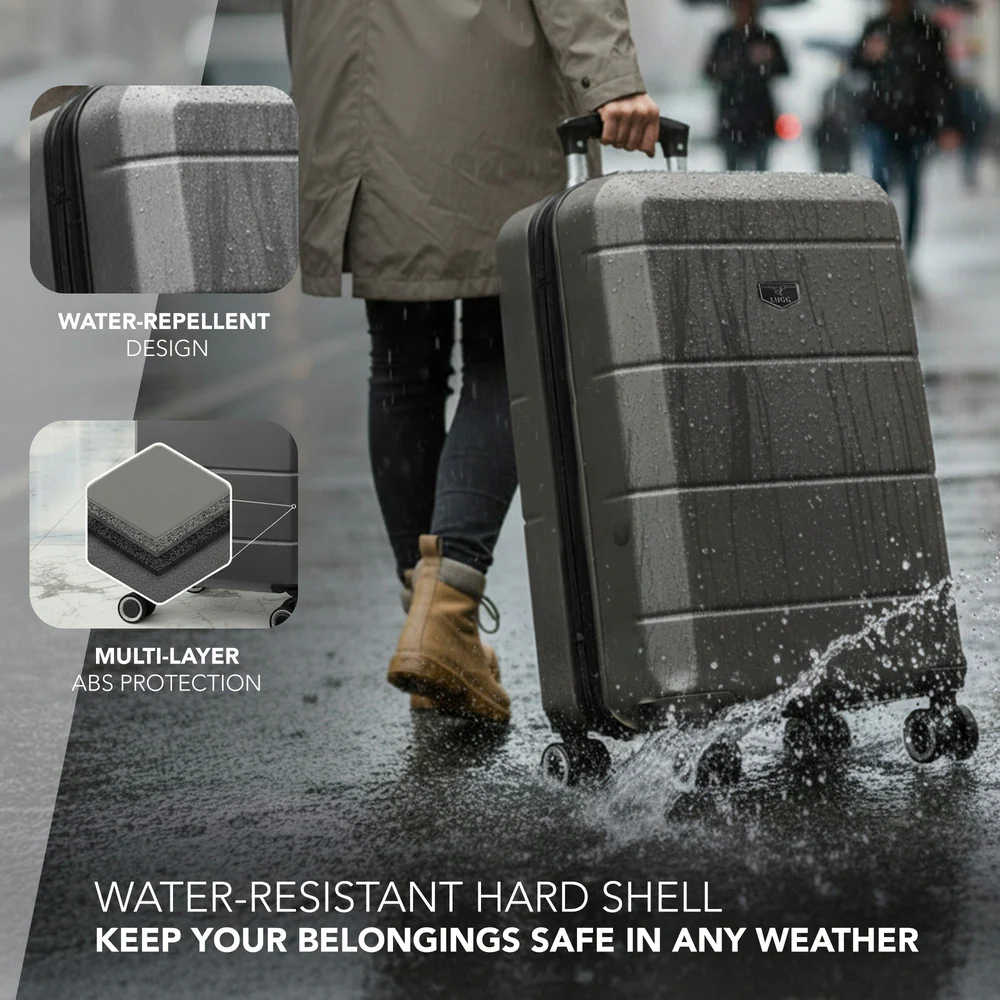 Jetset 20" Cabin Suitcase - 55 x 35 x 23cm in Gunmetal Grey - Image 4