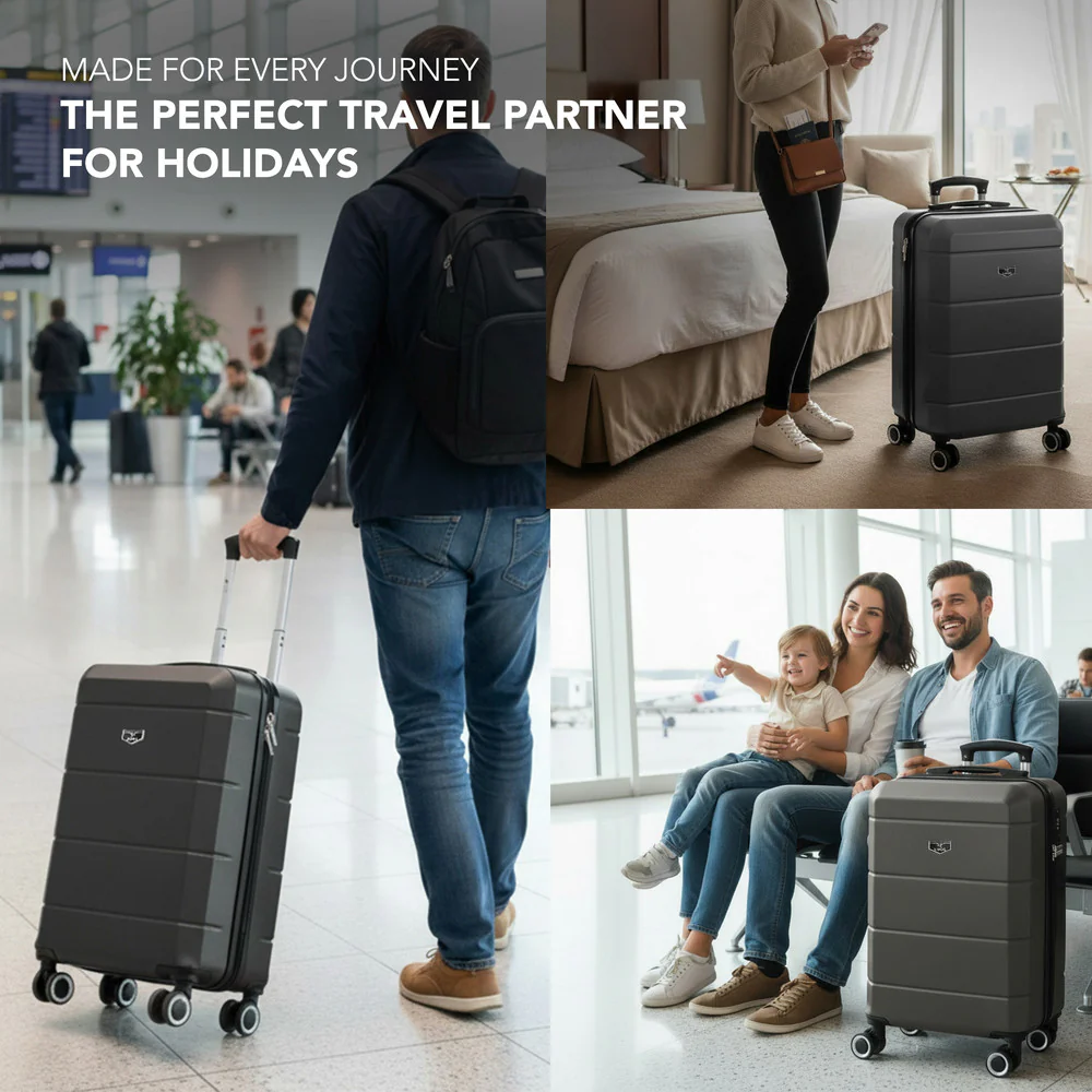 Jetset 20" Cabin Suitcase - 55 x 35 x 23cm in Gunmetal Grey - Image 9