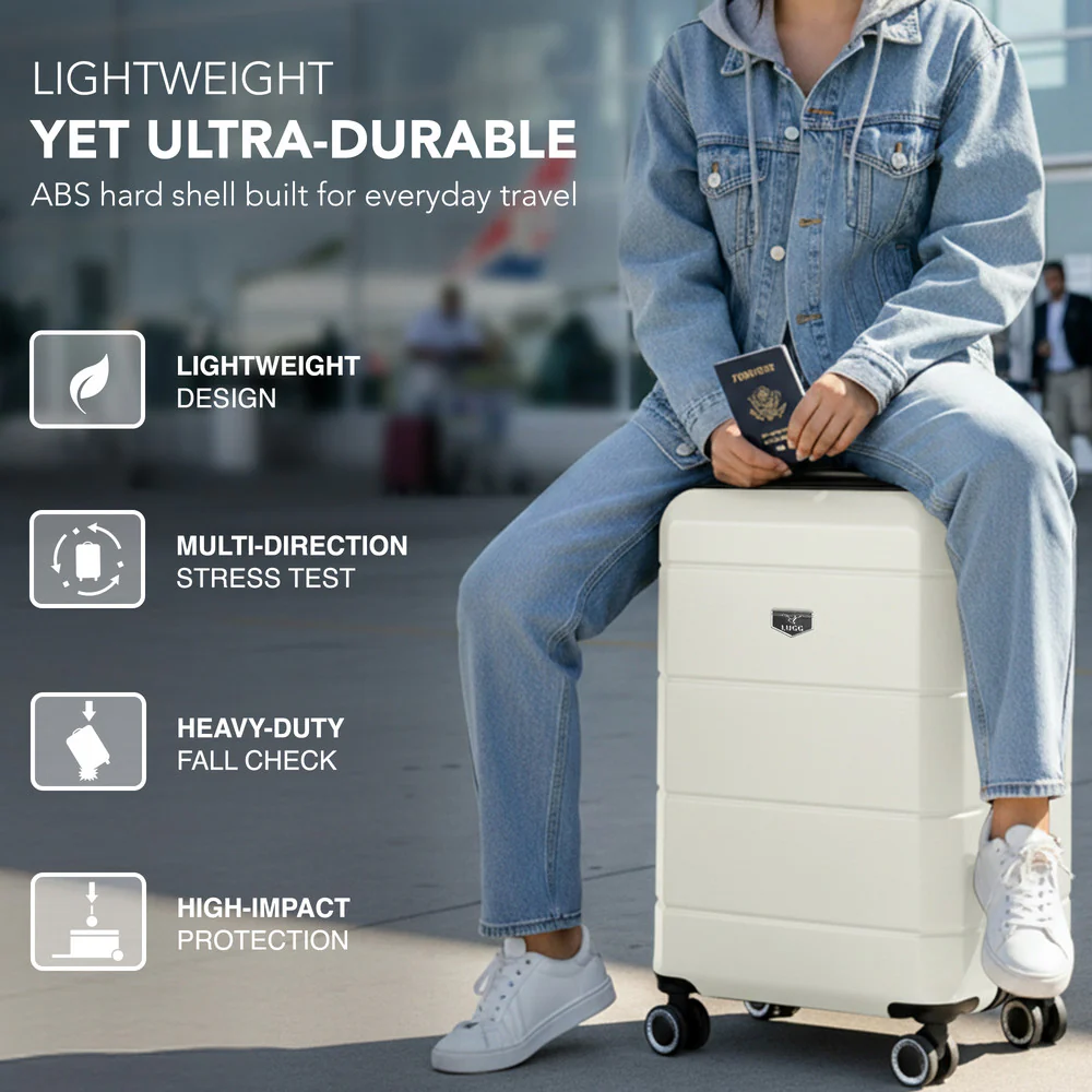 Jetset 20" Cabin Suitcase - 55 x 35 x 23cm in Ivory - Image 3