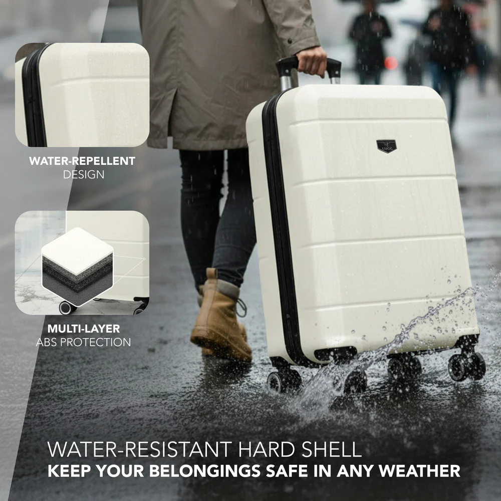 Jetset 20" Cabin Suitcase - 55 x 35 x 23cm in Ivory - Image 4