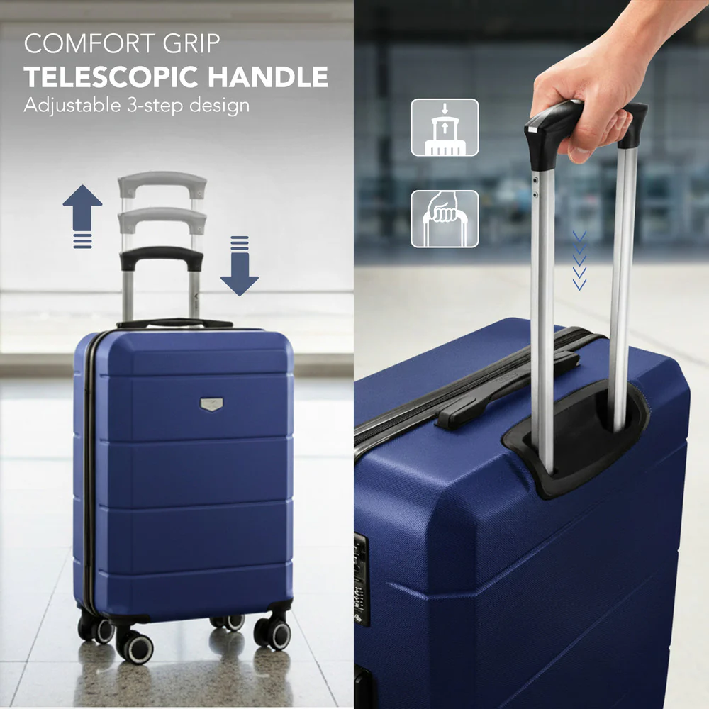 Jetset 20" Cabin Suitcase - 55 x 35 x 23cm in Midnight Blue - Image 5