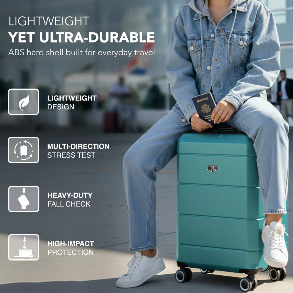 Jetset 20" Cabin Suitcase - 55 x 35 x 23cm in Teal - Image 3