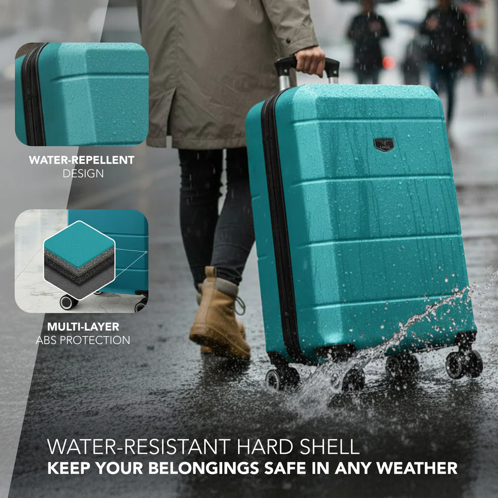 Jetset 20" Cabin Suitcase - 55 x 35 x 23cm in Teal - Image 4