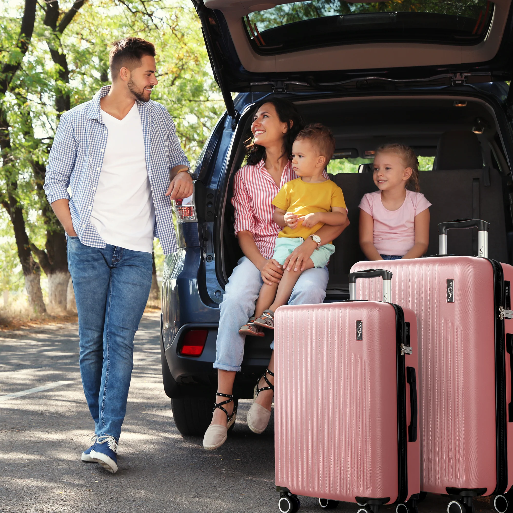 Vacay 20” Suitcase ABS Luggage with TSA Indent Lock, Aluminium Trolley Handle, 360° Spinner Wheels - Airline Compatible (55 x 35 x 23cm) - Clay - Image 3