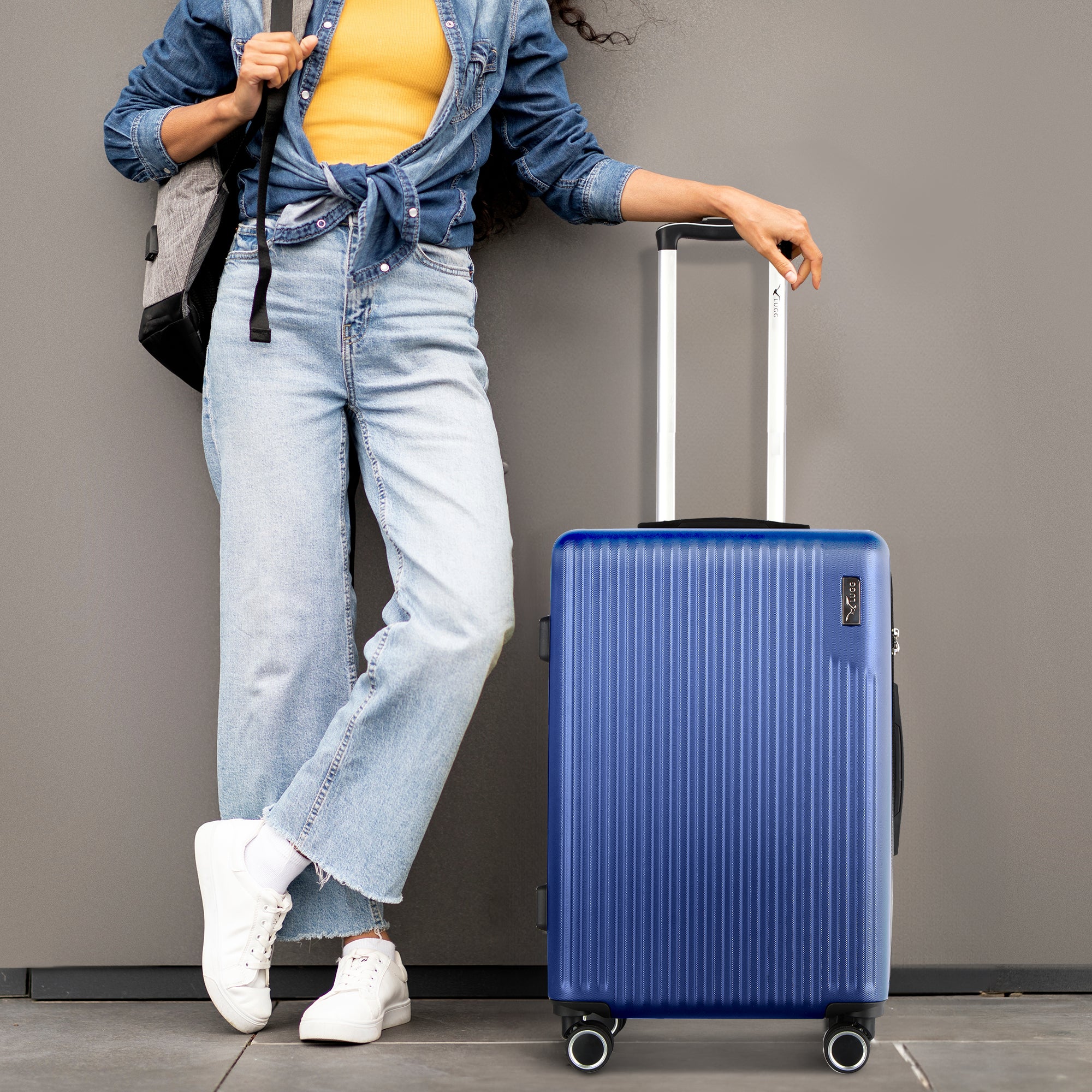 Vacay 20” Suitcase ABS Luggage with TSA Indent Lock, Aluminium Trolley Handle, 360° Spinner Wheels - Airline Compatible (55 x 35 x 23cm) - Dusk - Image 4