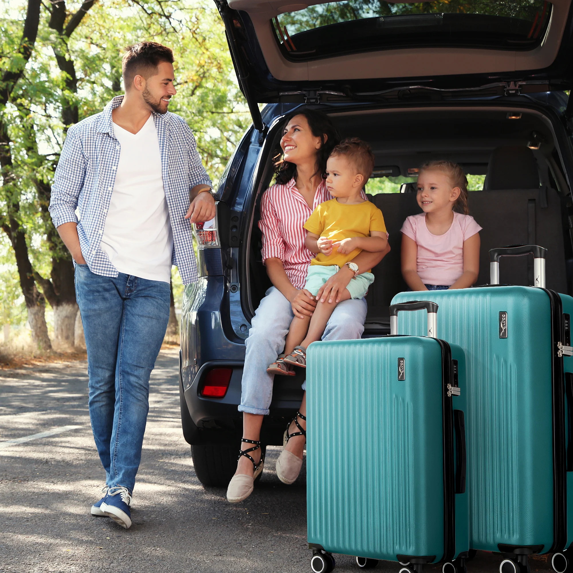 Vacay 20” Suitcase ABS Luggage with TSA Indent Lock, Aluminium Trolley Handle, 360° Spinner Wheels - Airline Compatible (55 x 23 x 35cm) - Ocean - Image 3