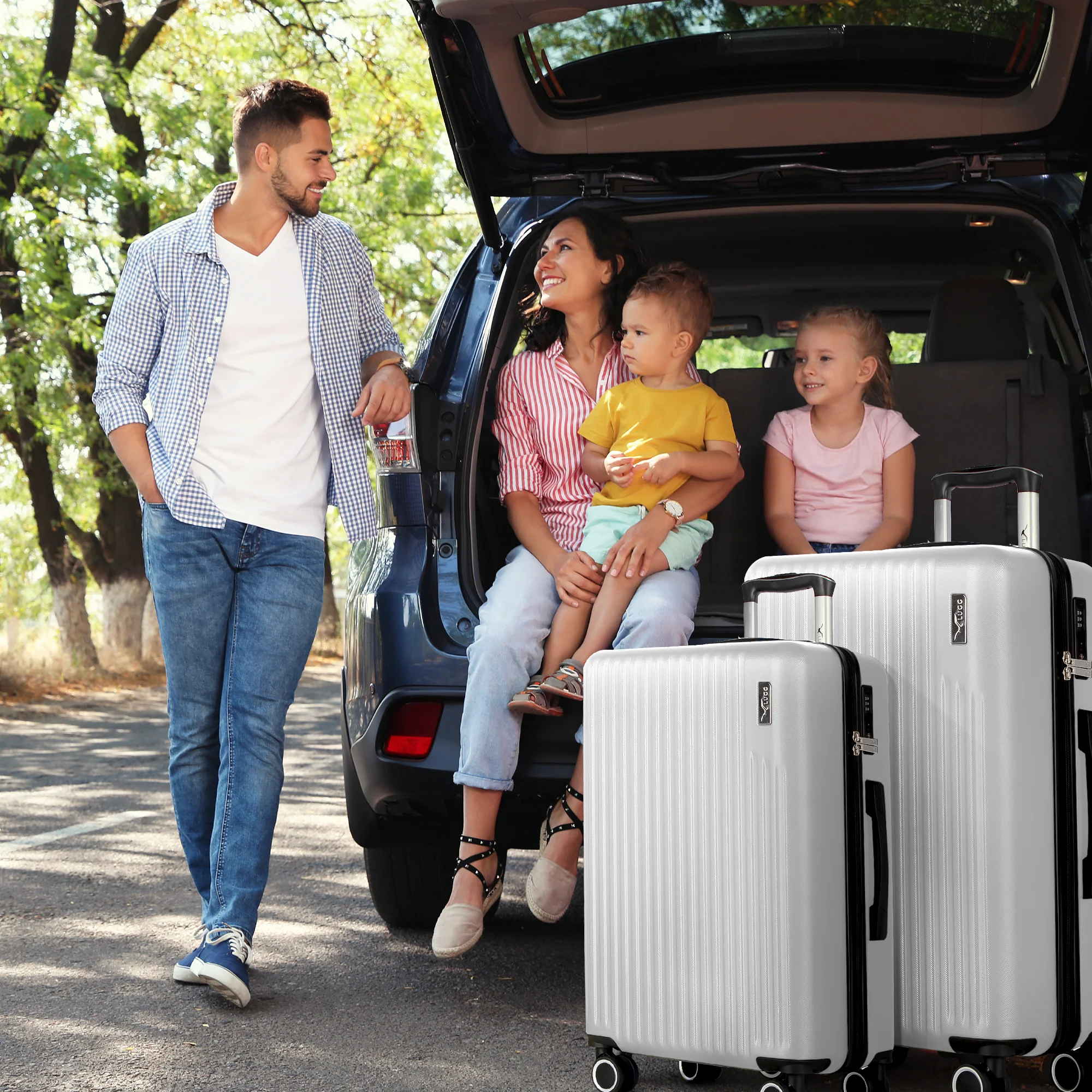 Vacay 20” Suitcase ABS Luggage with TSA Indent Lock, Aluminium Trolley Handle, 360° Spinner Wheels - Airline Compatible (55 x 35 x 23cm) - Pearl - Image 3