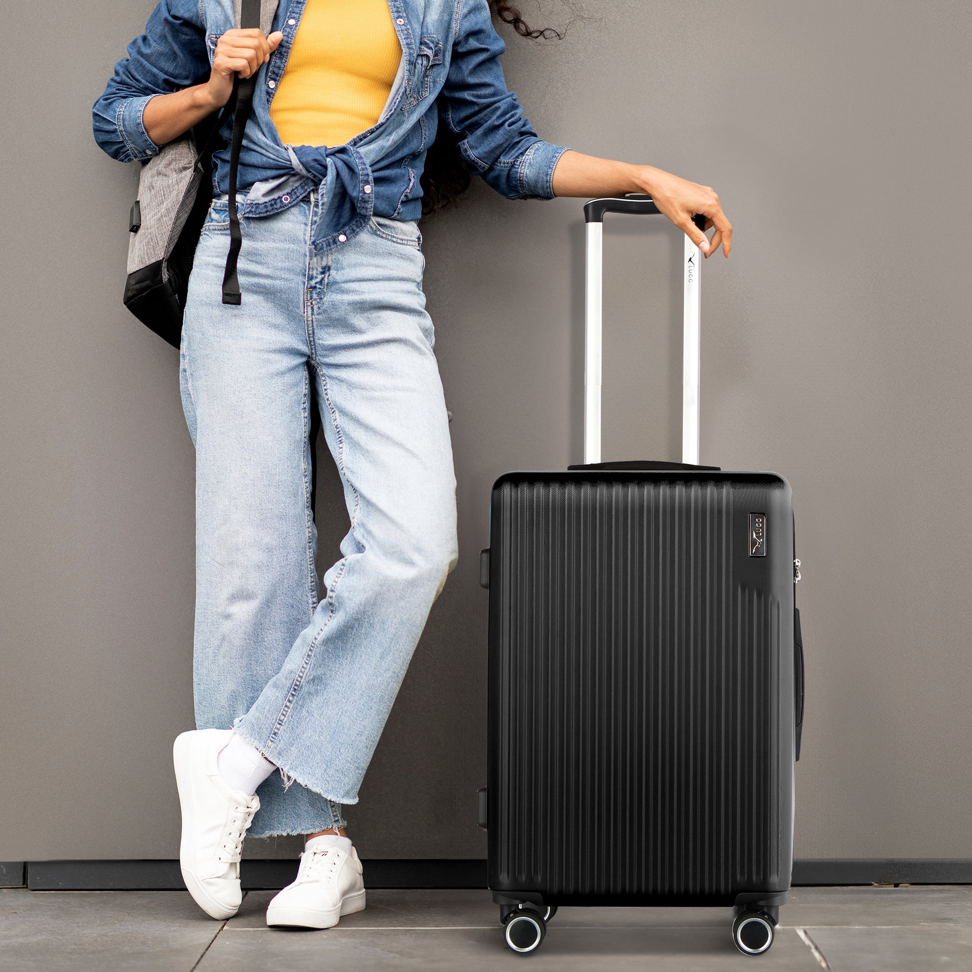 Vacay 20” Suitcase ABS Luggage with TSA Indent Lock, Aluminium Trolley Handle, 360° Spinner Wheels - Airline Compatible (55 x 35 x 23cm) - Shadow - Image 5