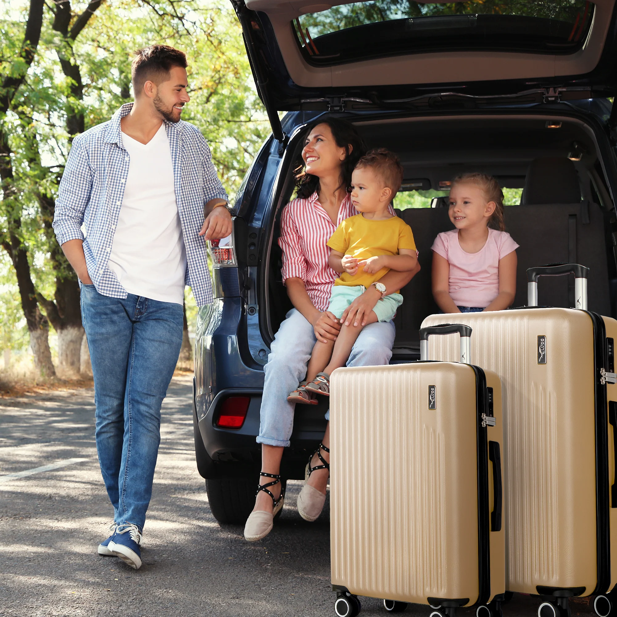 Vacay 20” Suitcase ABS Luggage with TSA Indent Lock, Aluminium Trolley Handle, 360° Spinner Wheels - Airline Compatible (55 x 35 x 23cm) - Sunset - Image 7