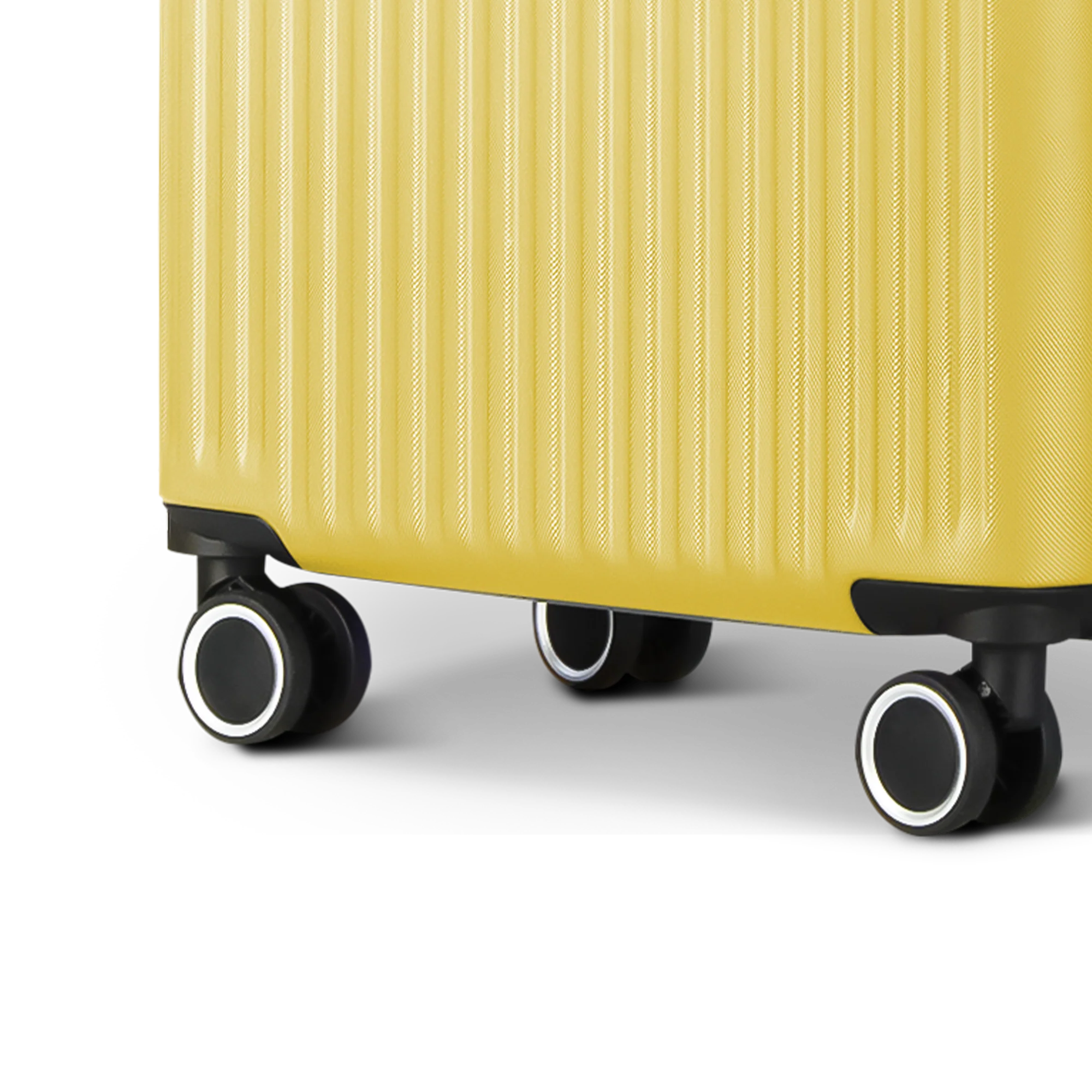 Vacay 24” Suitcase ABS Luggage with TSA Indent Lock, Aluminium Trolley Handle, 360° Spinner Wheels - Airline Compatible (66.5 x 25.5 x 44cm) - Citrine - Image 6