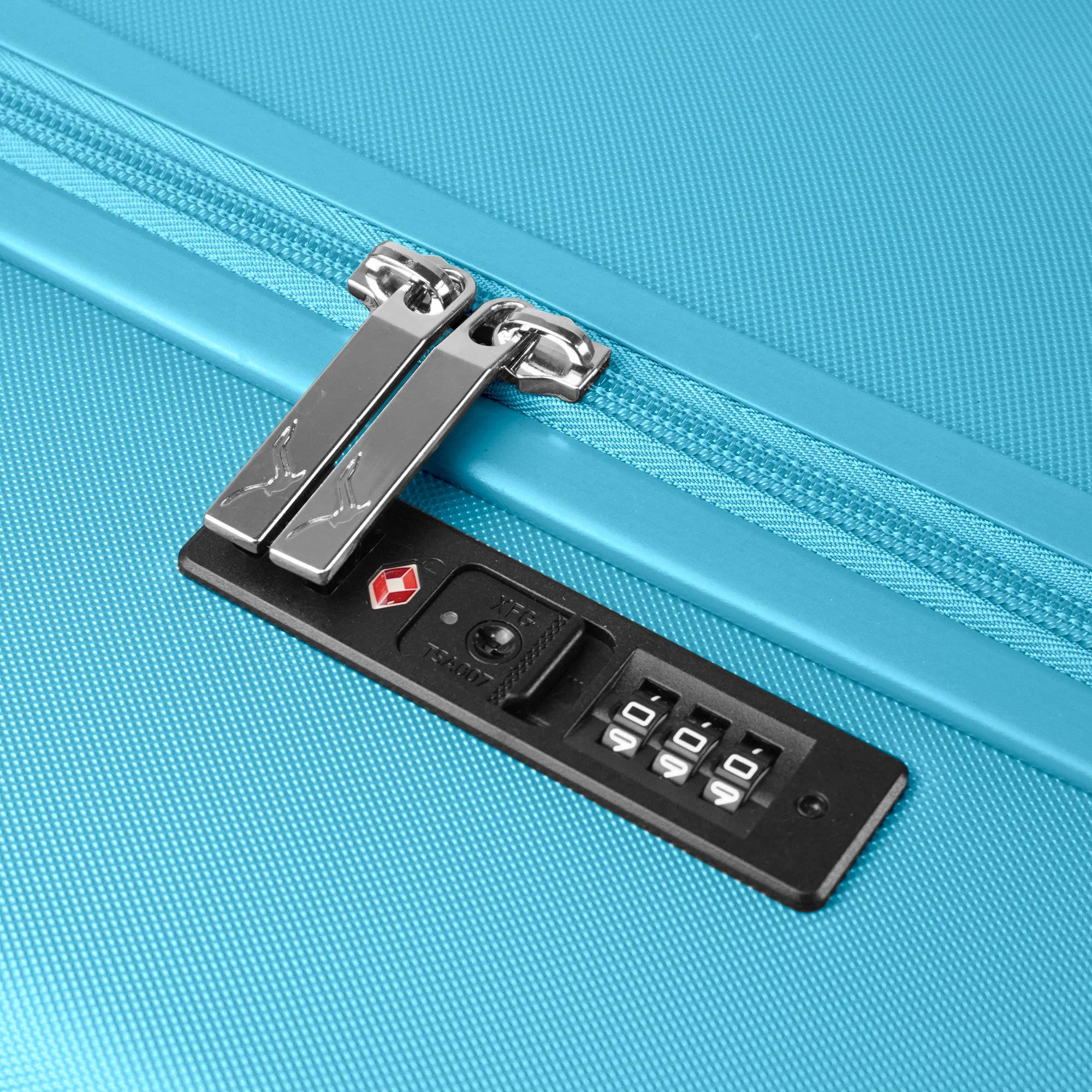 Vacay 24” Suitcase ABS Luggage with TSA Indent Lock, Aluminium Trolley Handle, 360° Spinner Wheels - Airline Compatible (66.5 x 25.5 x 44cm) - Light Blue - Image 4