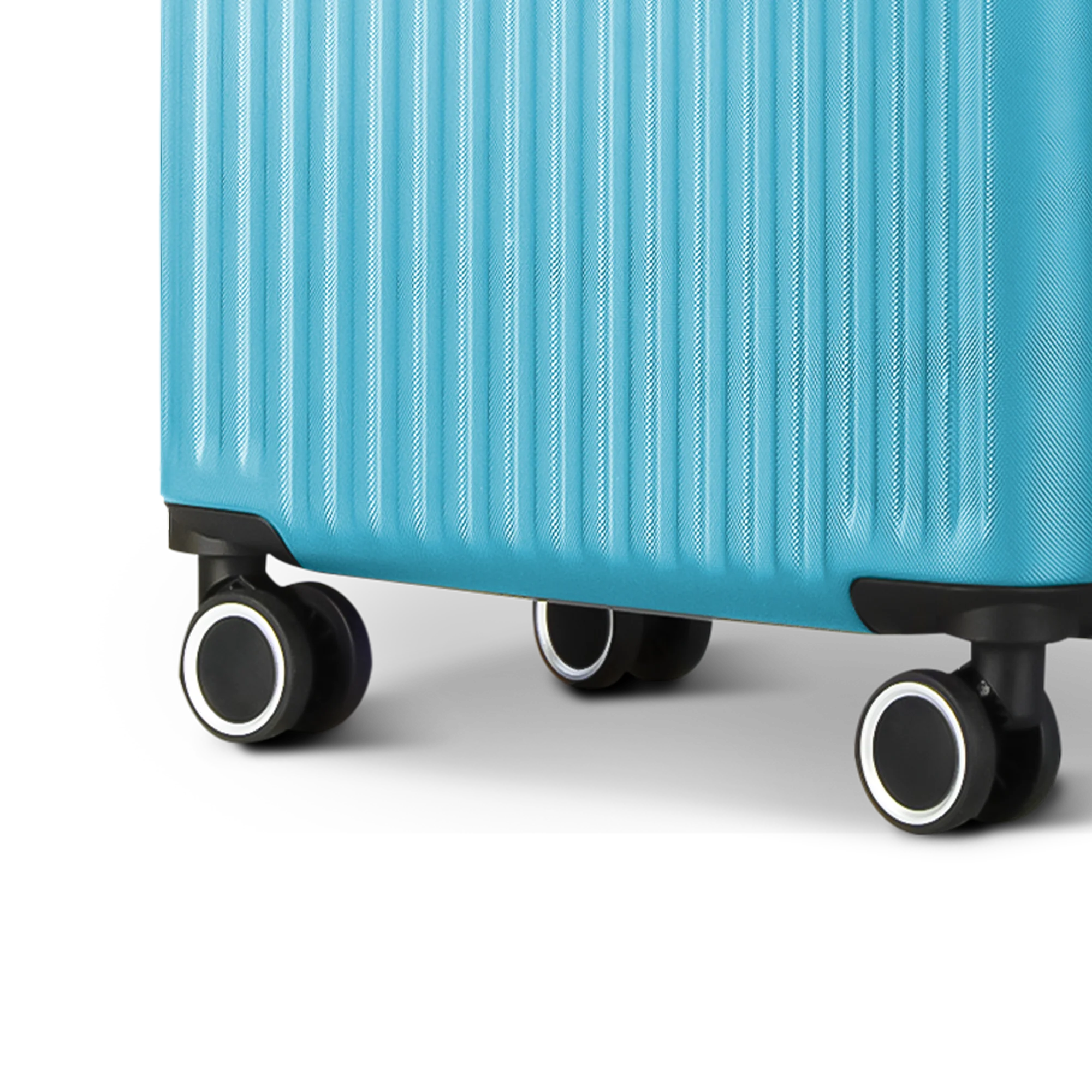 Vacay 24” Suitcase ABS Luggage with TSA Indent Lock, Aluminium Trolley Handle, 360° Spinner Wheels - Airline Compatible (66.5 x 25.5 x 44cm) - Light Blue - Image 5