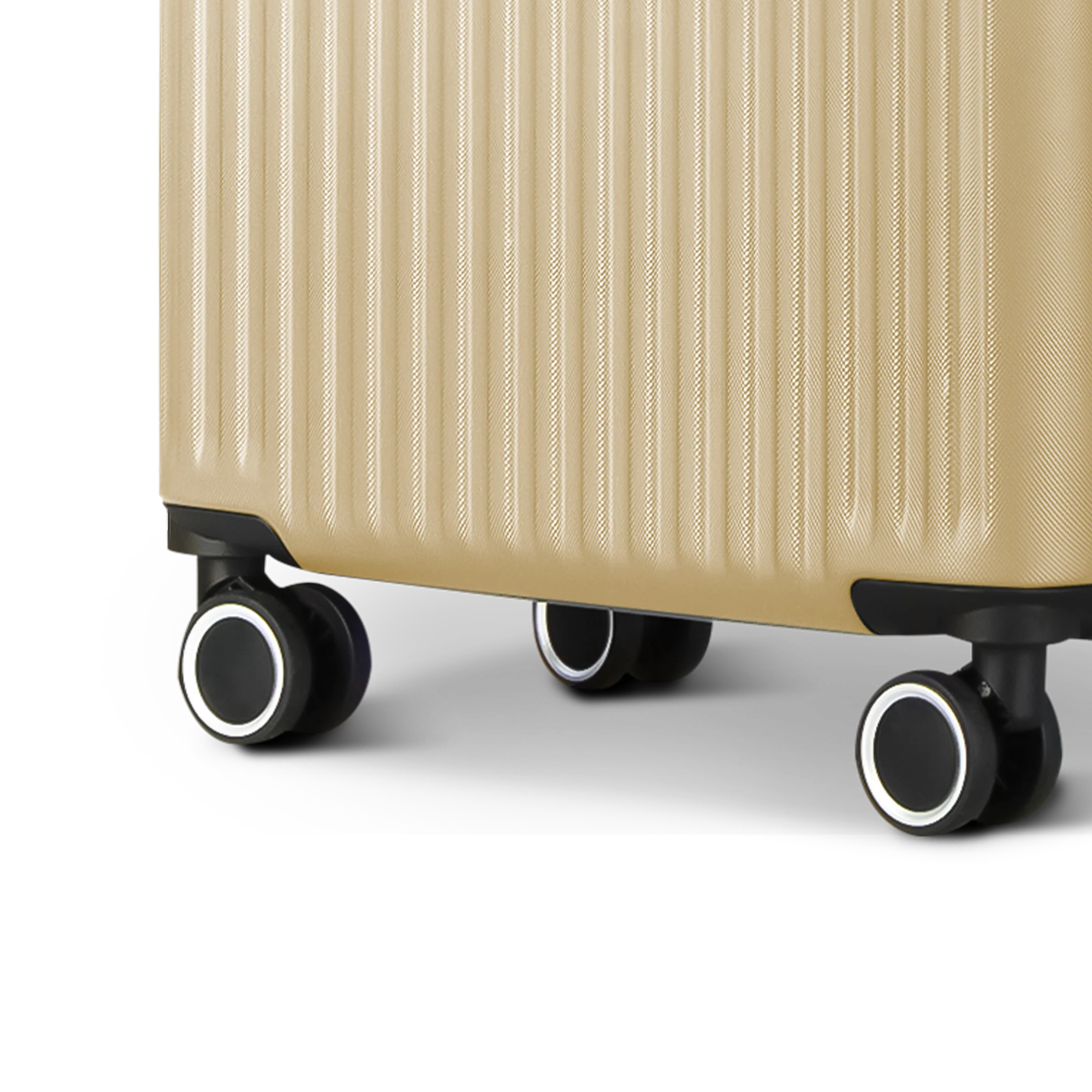 Vacay 24” Suitcase ABS Luggage with TSA Indent Lock, Aluminium Trolley Handle, 360° Spinner Wheels - Airline Compatible (66.5 x 25.5 x 44cm) - Sand - Image 6