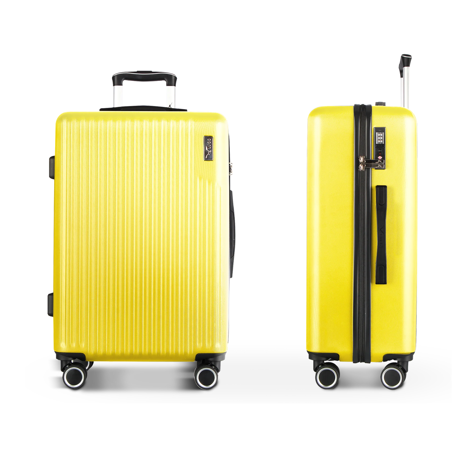 Vacay 28” Suitcase ABS Luggage with TSA Indent Lock, Aluminium Trolley Handle, 360° Spinner Wheels - Airline Compatible (76.5 x 30 x 50.5cm) - Citrine - Image 3