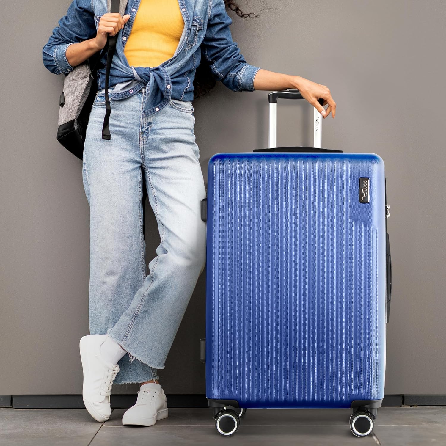 Vacay 28” Suitcase ABS Luggage with TSA Indent Lock, Aluminium Trolley Handle, 360° Spinner Wheels - Airline Compatible (76.5 x 30 x 50.5cm) - Dusk - Image 7