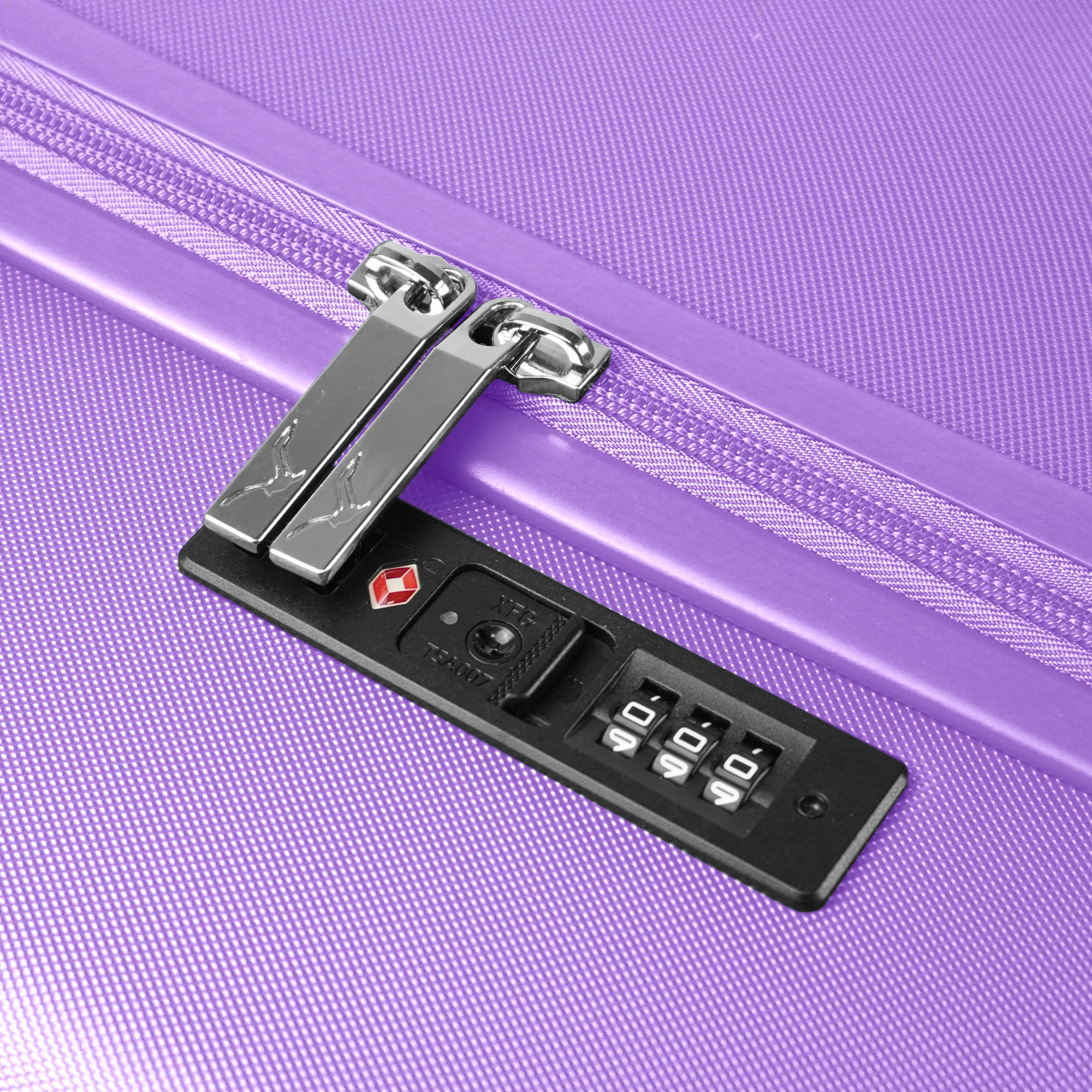 Vacay 28” Suitcase ABS Luggage with TSA Indent Lock, Aluminium Trolley Handle, 360° Spinner Wheels - Airline Compatible (76.5 x 30 x 50.5cm) - Lavender - Image 5