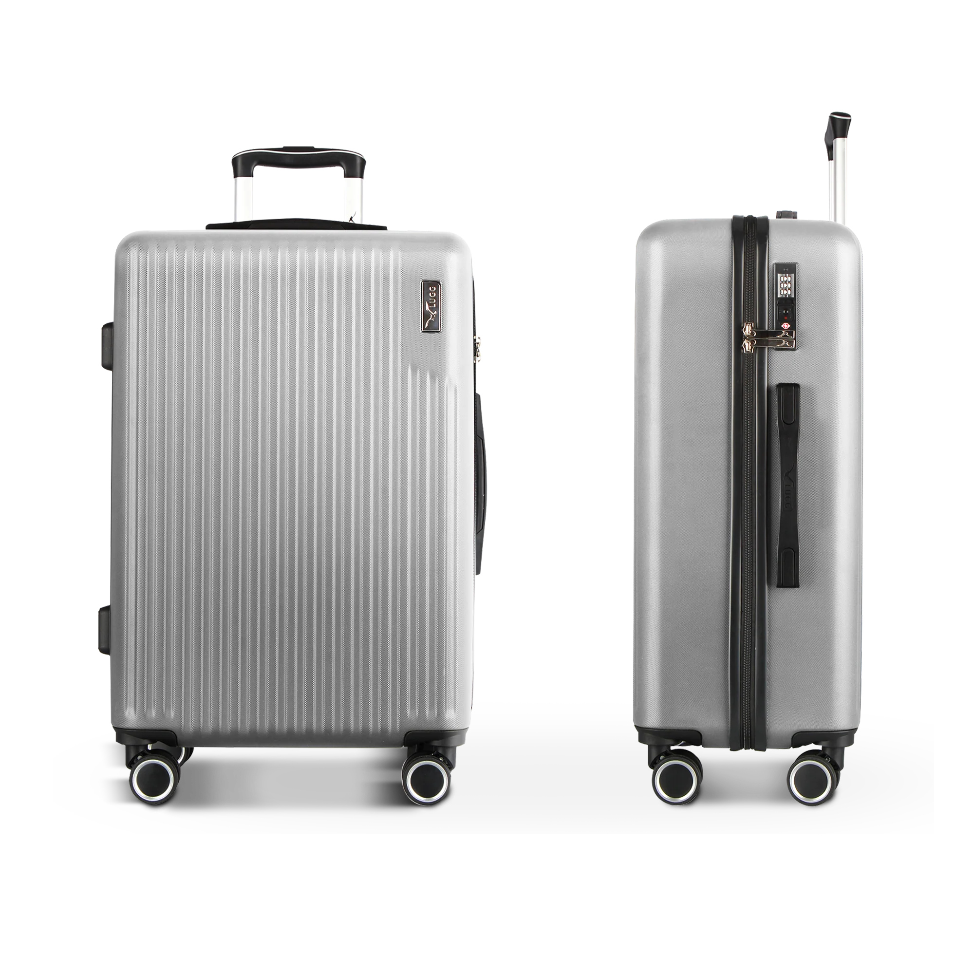Vacay 28” Suitcase ABS Luggage with TSA Indent Lock, Aluminium Trolley Handle, 360° Spinner Wheels - Airline Compatible (76.5 x 30 x 50.5cm) - Raven - Image 3