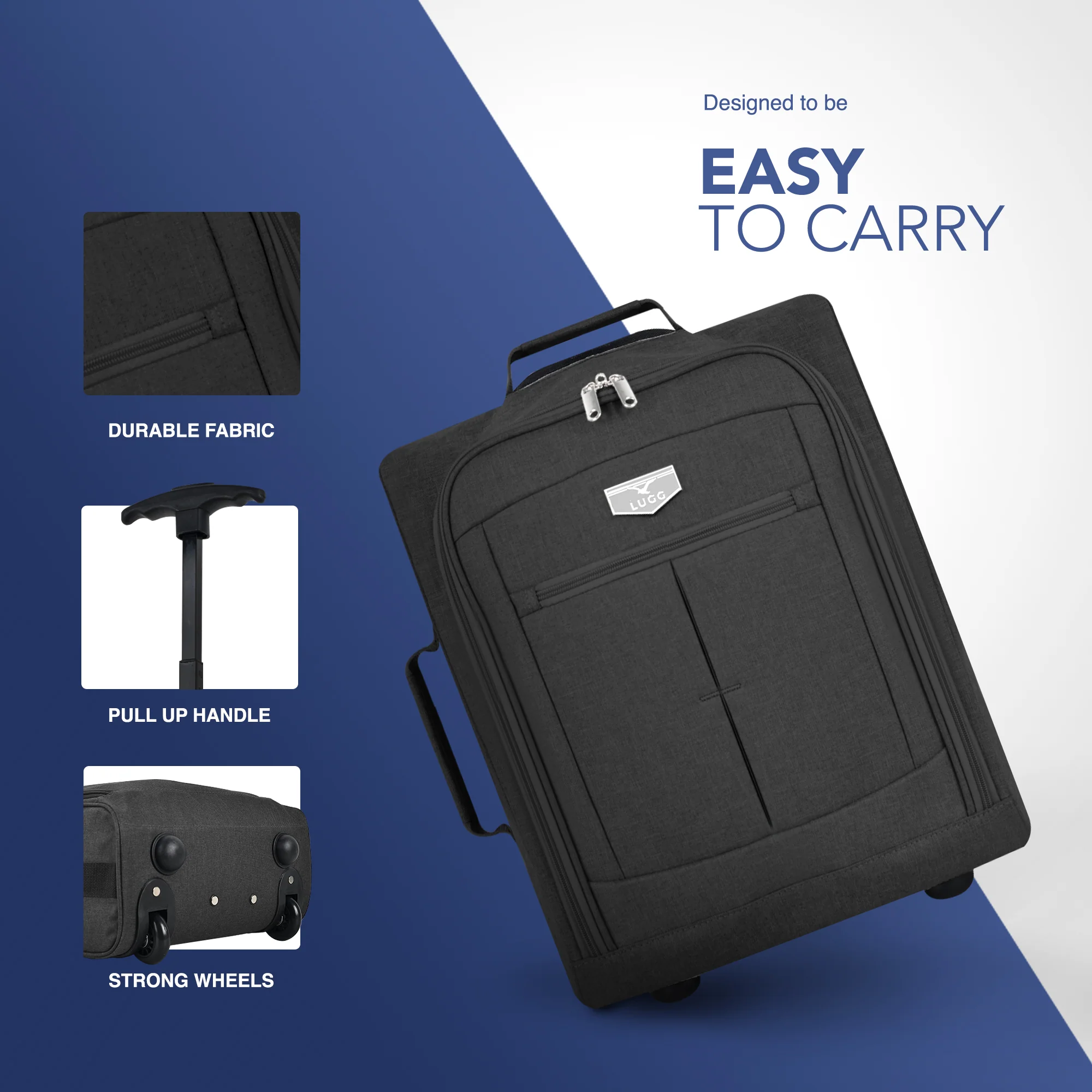 Free EasyJet Underseat & Ryanair Priority Approved Soft Cabin Bag - Black (45x36x20cm) - Image 5