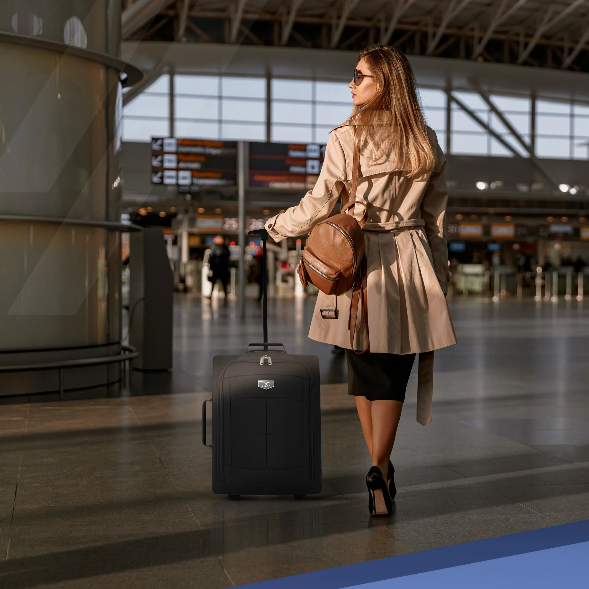 Free EasyJet Underseat & Ryanair Priority Approved Soft Cabin Bag - Black (45x36x20cm) - Image 6