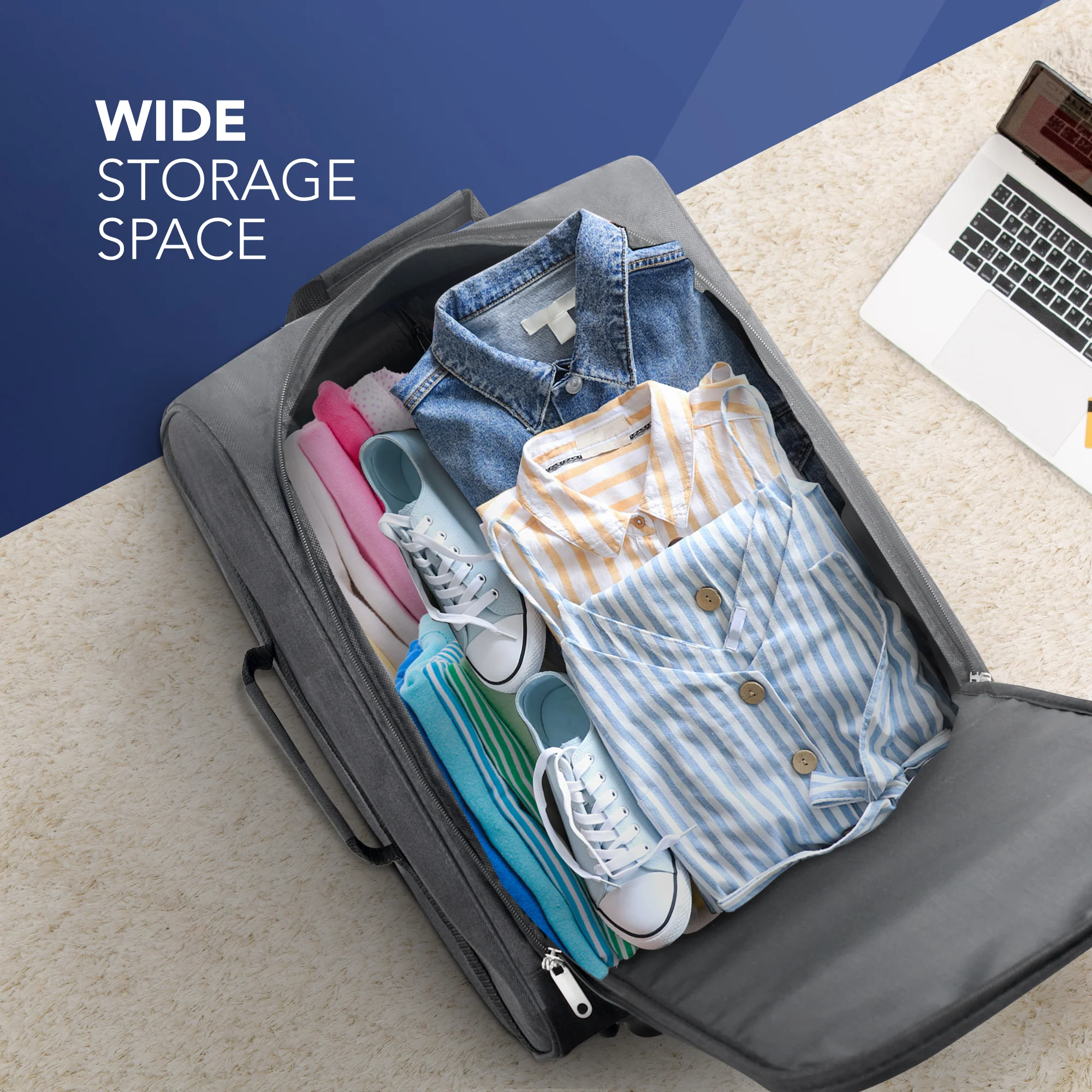 Free EasyJet Underseat & Ryanair Priority Approved Soft Cabin Bag - Grey (45x36x20cm) - Image 4