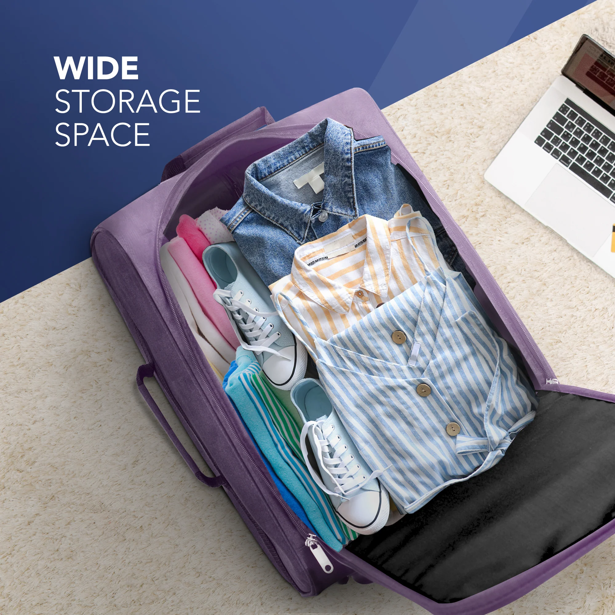 Free EasyJet Underseat & Ryanair Priority Approved Soft Cabin Bag - Lilac (45x36x20cm) - Image 4