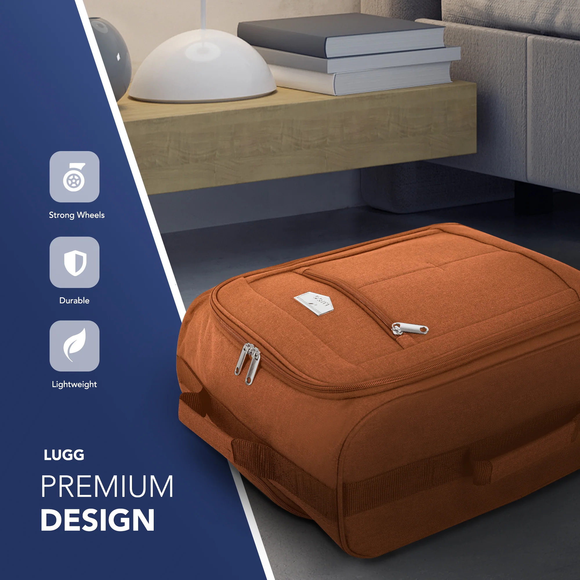 Free EasyJet Underseat & Ryanair Priority Approved Soft Cabin Bag - Orange (45x36x20cm) - Image 3