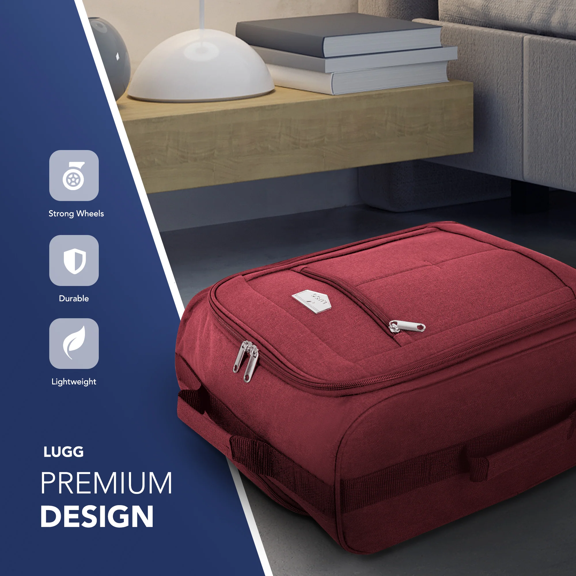 Free EasyJet Underseat & Ryanair Priority Approved Soft Cabin Bag - Red (45x36x20cm) - Image 3