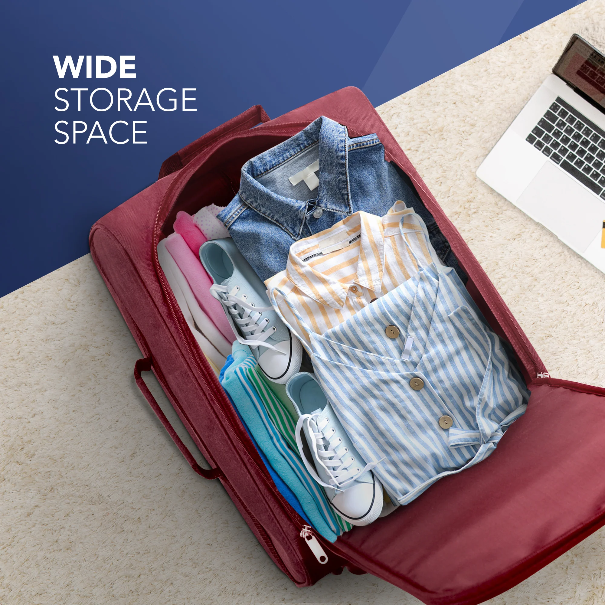 Free EasyJet Underseat & Ryanair Priority Approved Soft Cabin Bag - Red (45x36x20cm) - Image 4