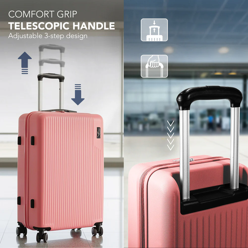 LUGG 32inch Vacay Suitcase ABS Luggage with TSA Indent Lock, Aluminium Trolley Handle, 360° Spinner Wheels, Water-Resistant & Durable Material - Airline Compatible (86 x 31 x 58cm) - Clay - Image 7