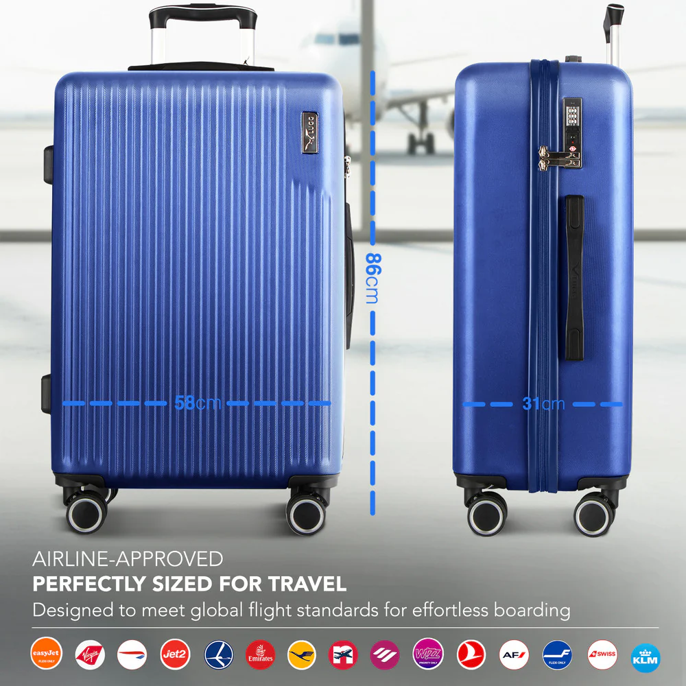 LUGG 32inch Vacay Suitcase ABS Luggage with TSA Indent Lock, Aluminium Trolley Handle, 360° Spinner Wheels, Water-Resistant & Durable Material - Airline Compatible (86 x 31 x 58cm) - Dusk - Image 2