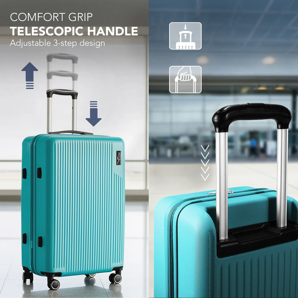 LUGG 32inch Vacay Suitcase ABS Luggage with TSA Indent Lock, Aluminium Trolley Handle, 360° Spinner Wheels, Water-Resistant & Durable Material - Airline Compatible (86 x 31 x 58cm) - Ocean - Image 7