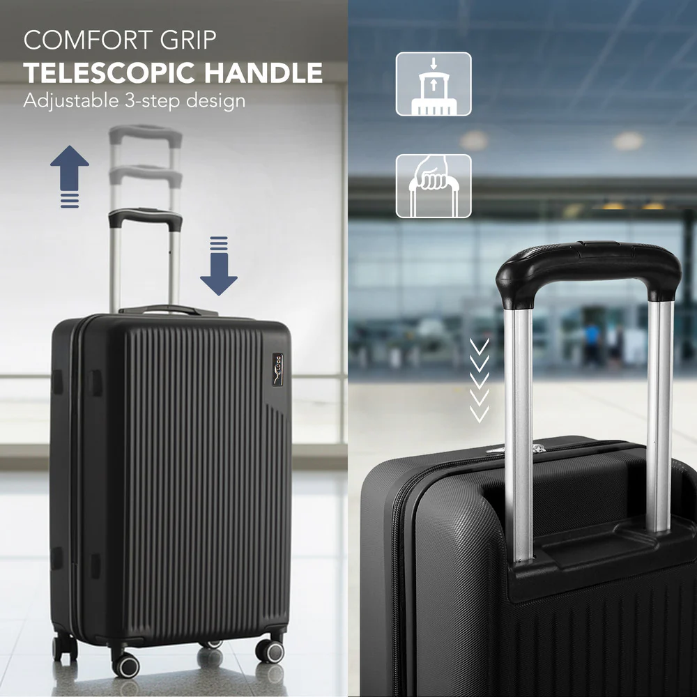 LUGG 32inch Vacay Suitcase ABS Luggage with TSA Indent Lock, Aluminium Trolley Handle, 360° Spinner Wheels, Water-Resistant & Durable Material - Airline Compatible (86 x 31 x 58cm) - Shadow - Image 7