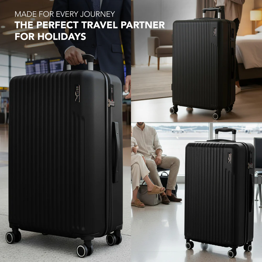 LUGG 32inch Vacay Suitcase ABS Luggage with TSA Indent Lock, Aluminium Trolley Handle, 360° Spinner Wheels, Water-Resistant & Durable Material - Airline Compatible (86 x 31 x 58cm) - Shadow - Image 9