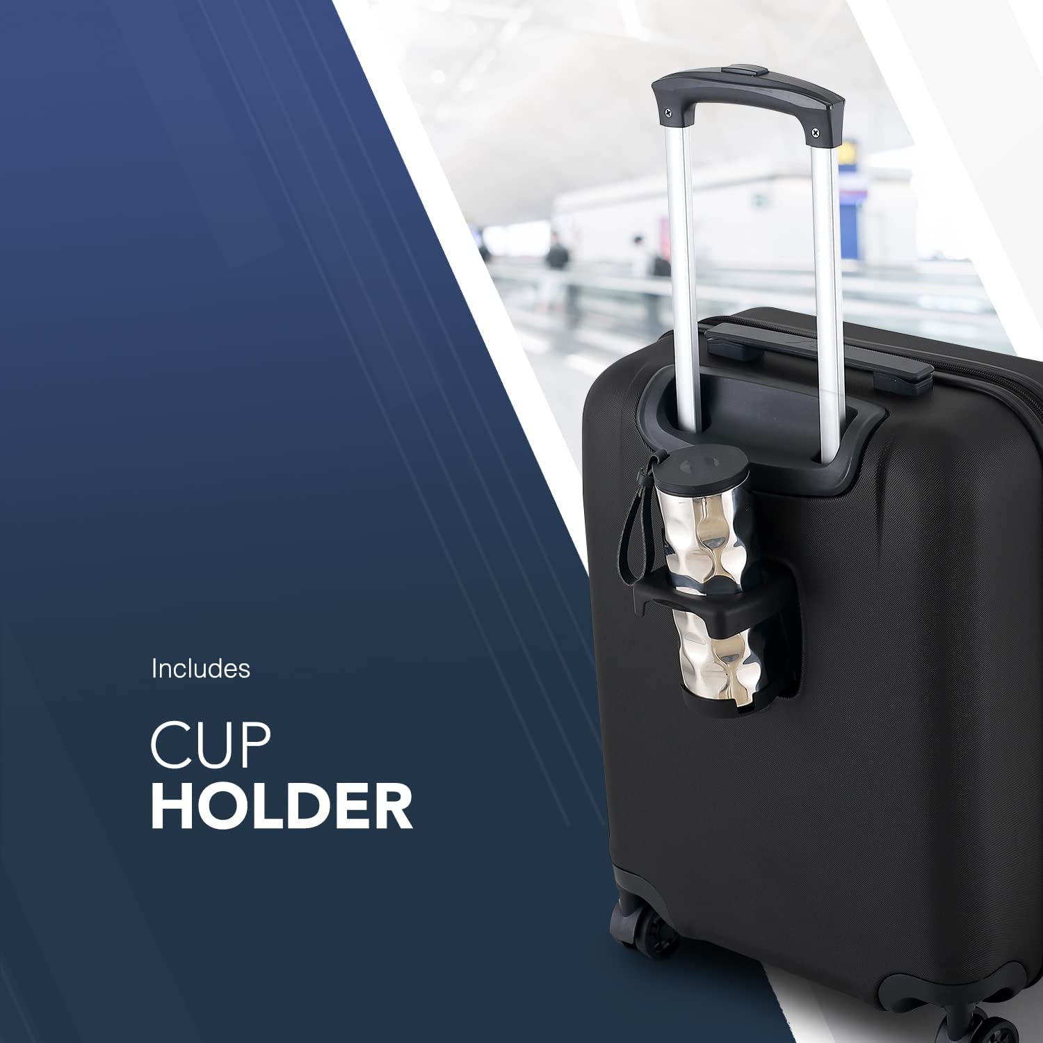 ABS Hard Shell Suitcase with Front Pocket - Image 4
