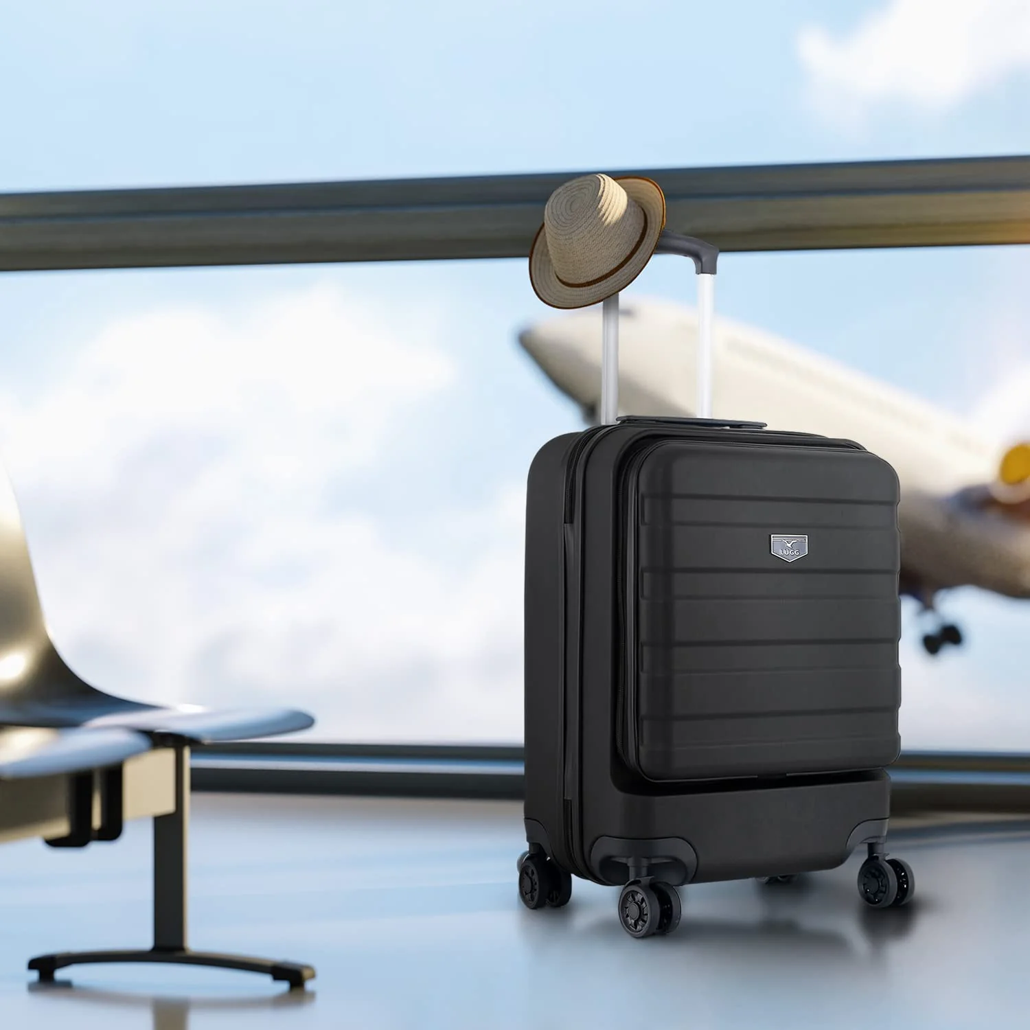 ABS Hard Shell Suitcase with Front Pocket - Image 6