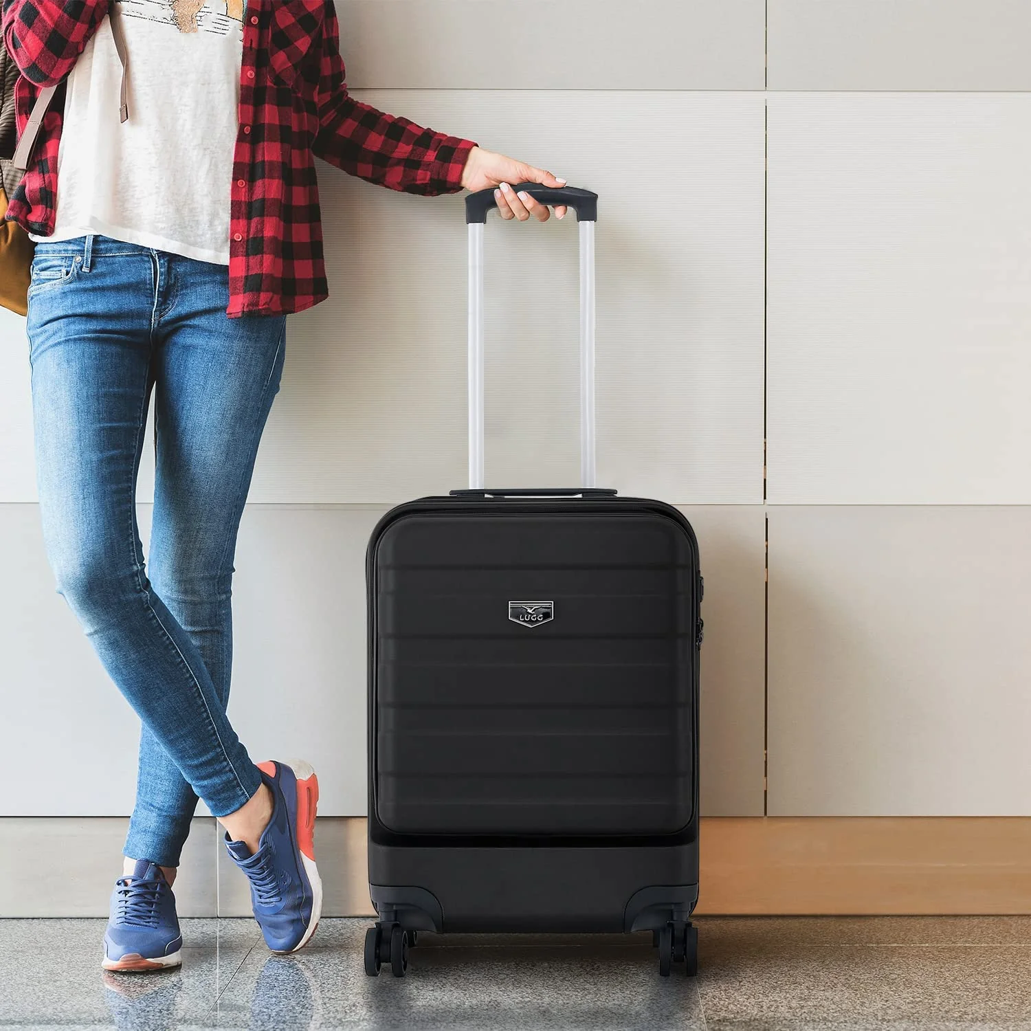 ABS Hard Shell Suitcase with Front Pocket - Image 7
