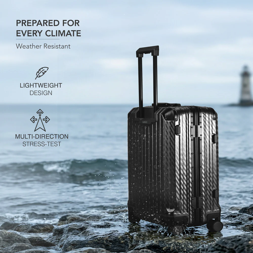 LUGG Solo 20" Hard Shell Suitcase 55x38x22  5yr Warranty Black - Image 6