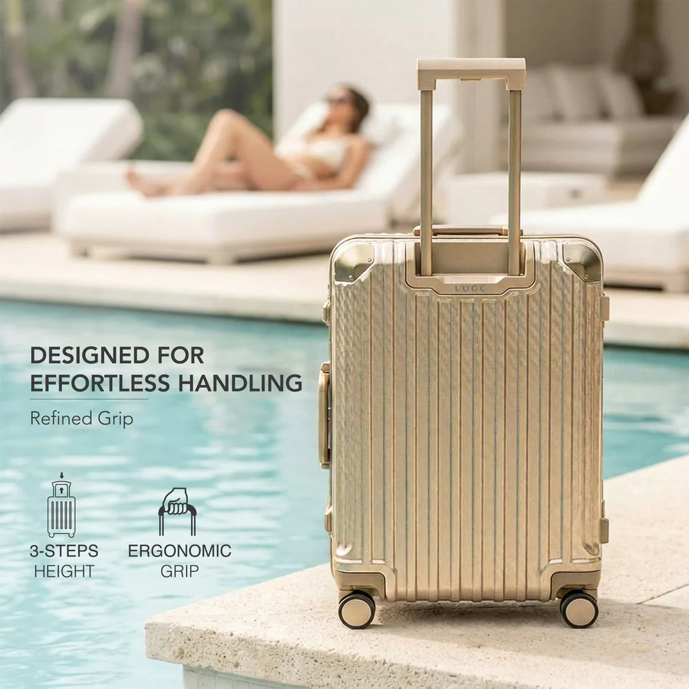 LUGG Solo 20" Hard Shell Suitcase 55x38x22  5yr Warranty Gold - Image 10