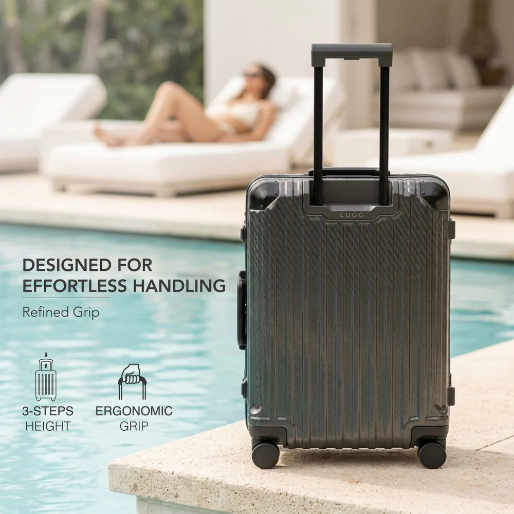 LUGG Solo 20" Hard Shell Suitcase 55x38x22 5yr Warranty Grey - Image 10