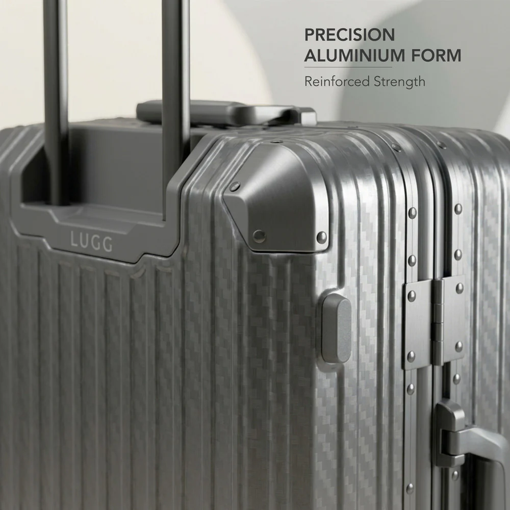 LUGG Solo 20" Hard Shell Suitcase 55x38x22 5yr Warranty Grey - Image 4