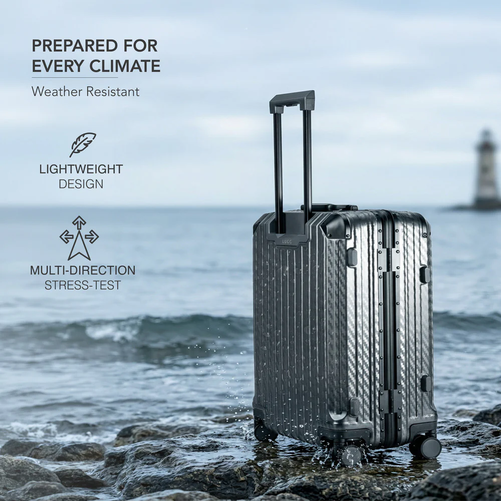 LUGG Solo 20" Hard Shell Suitcase 55x38x22 5yr Warranty Grey - Image 5
