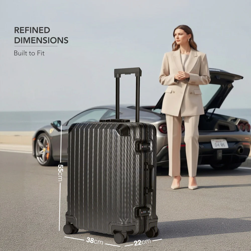 LUGG Solo 20" Hard Shell Suitcase 55x38x22 5yr Warranty Grey - Image 8