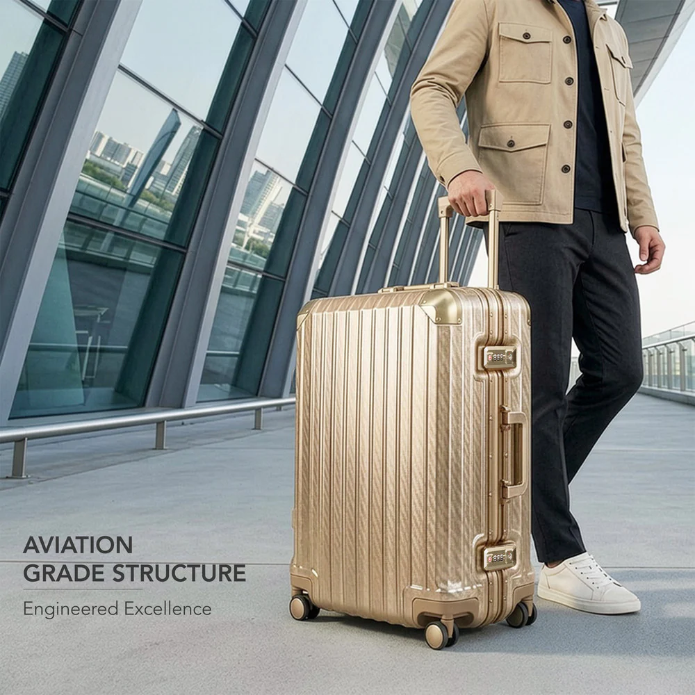 LUGG Solo Explorer 28" Hard Shell Suitcase 75x52x31cm 5yr Warranty Gold - Image 2