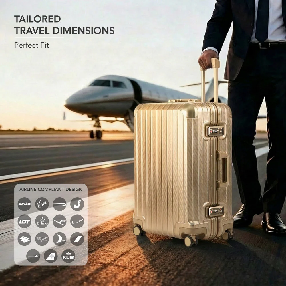 LUGG Solo Explorer 28" Hard Shell Suitcase 75x52x31cm 5yr Warranty Gold - Image 3