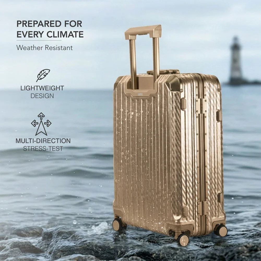 LUGG Solo Explorer 28" Hard Shell Suitcase 75x52x31cm 5yr Warranty Gold - Image 5