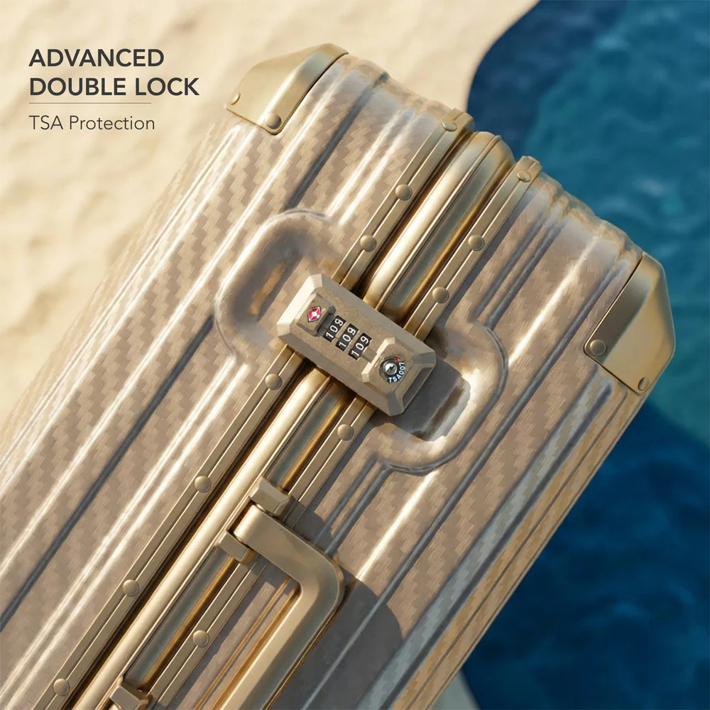 LUGG Solo Explorer 28" Hard Shell Suitcase 75x52x31cm 5yr Warranty Gold - Image 6